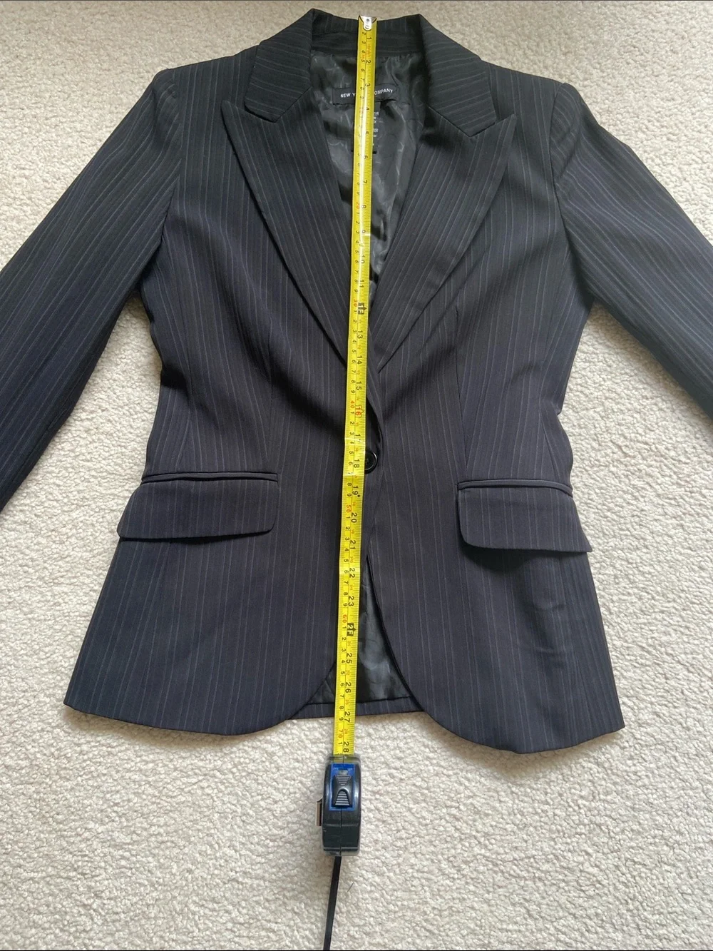 Like New! New York & Company Pinstripe Blazer – Size 2 – Black– Career/Office